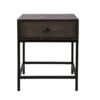 Ava - MDF End Table With Charging Ports And Metal Base - Espresso - Image 2