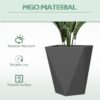 Outsunny - 18", 15.25", 11.75" Tall Planters (Set of 3), Indoor Outdoor Planters With Drainage Holes, Stackable Flower Pots For Garden, Patio, Balcony, Front Door - Gray - Image 6