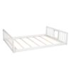 Full Over Full Over Full Triple Bed With Built-In Ladder And Slide, Triple Bunk Bed With Guardrails - White - Image 9