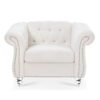 1 Seater Sofa For Living Room - White - Image 4