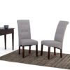 Cosmopolitan - Deluxe Tufted Parson Chair (Set of 2) - Dove Gray - Image 10
