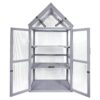 Mini Greenhouse Kit, Outdoor Small Green House, Wood, Plant Stand For Indoor Garden & Patio Balcony Apartments Porch Terrace Outsid Accessories, Uv-Resistant - Gray - Image 8