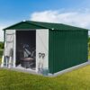 10'x8' Garden Sheds Outdoor Storage Sheds - Green / White - Image 3