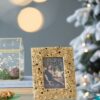 Vintage Photo Frame With Flower Design - Gold / Black - Image 5