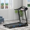Treadmills For Home, Electric Treadmill With Automatic Incline, Foldable 3.5Hp Workout Running Machine Walking, Double Running Board Shock Absorption Pulse Sensor Bluetooth Speaker App Fitshow - Black - Image 8