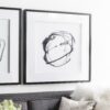 Modern Abstract Wall Art, Square Framed Wall Art (Set of 2) - Black - Image 4