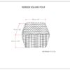Noreen - Square Pouf - Slate Gray / White - Image 2