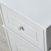 Shoe Storage Bench Cabinet With Fireproof Cushion, Double Doors And Movable Drawer For Door Entrance - White - Image 13