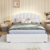 Queen Size Upholstered Platform Bed With Drawer - White - Image 10