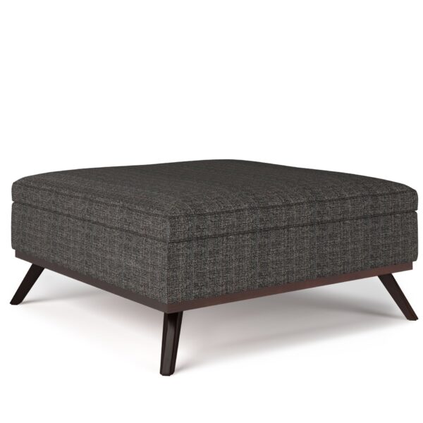 Owen - Square Coffee Table Storage Ottoman - Ebony