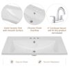 Bathroom Vanity With Sink, Combo, Cabinet With Doors And Drawer, Solid Frame And MDF Board - White - Image 8