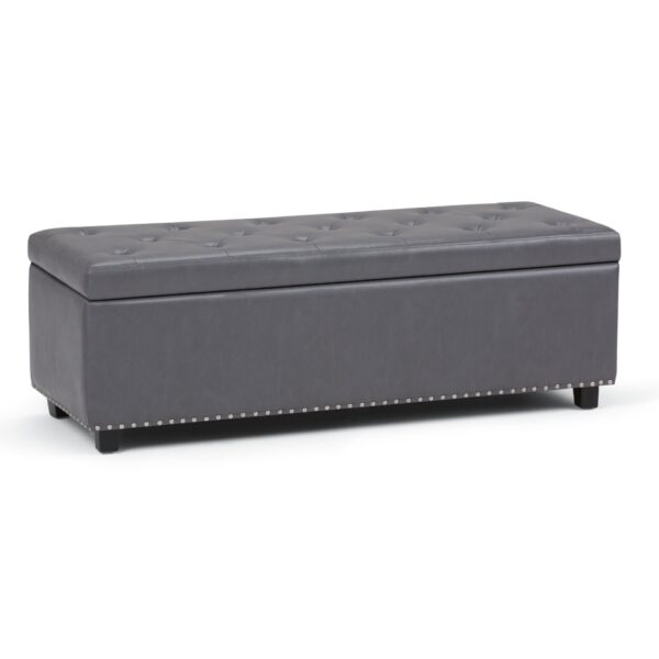 Hamilton - Storage Ottoman - Stone Gray