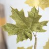 Velvet Maple Leaf Spray, Botanicals Decor For Harvest Festival Fall Festival & Thanksgiving Table Decorations (Set of 6) - Green - Image 3