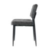 Modern Dining Chair (Set of 2) Fabric Upholstered With Black Metal Legs, Home And Bedroom Use - Gray - Image 12