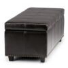 Kingsley - Large Storage Ottoman - Coffee Brown - Image 4
