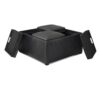 Avalon - Square Coffee Table Storage Ottoman - Distressed Black - Image 2