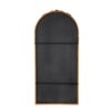 Hand Carved Rose Antique Mirror Frame, Large Arch Mirror Wall Decor For Living Room, Bathroom, Entryway - Brown - Image 10