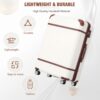 Hardshell Luggage With Tsa Lock, 24" Expandable Lightweight Suitcase With Spinner Wheels, Single Vintage Luggage - White - Image 7