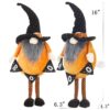 Standing Gnome With Gnome & Holding Banner, For Halloween Decor (Set of 2) - Black / Orange / White - Image 16