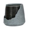 19.7" Indoor Outdoor Polyresin Water Fountain, Unique Broken Urn Fountain Chic Dynamic Modern Design With Light For Garden, Lawn, Backyard, Porch - Gray - Image 2