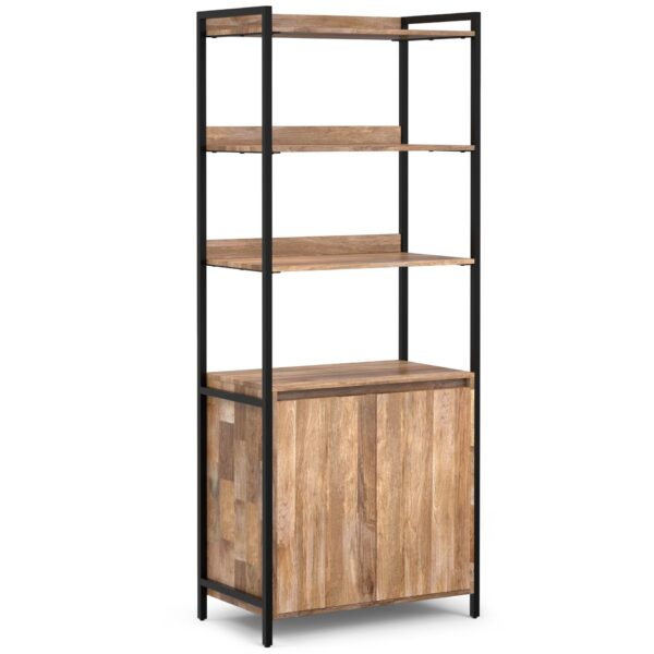 Kelsey - Large Bookshelf With Cabinet - Natural