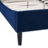 Aspen - Queen Vertical Tufted Headboard Platform Bed Set - Navy Blue - Image 12
