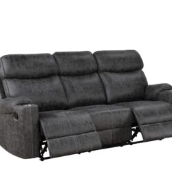 Hirah - Manual Recliner Sofa With Cupholder Function - Dark Gray
