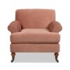 Alana Lawson - Accent Arm Chair Casters - Peach Orange - Image 3