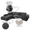 Chosen - Sectional Sofa With Toss Pillows And 1 Chaise - Gray - Image 10