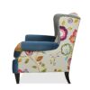 Anya - Boho Chic Wingback Accent Arm Chair - Floral / Leopard / Blue Teal / Yellow Gold - Image 6