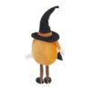 Standing Gnome With Gnome & Holding Banner, For Halloween Decor (Set of 2) - Black / Orange / White - Image 6
