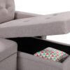 Ashlyn - Reversible Sleeper Sectional Sofa With Storage Chaise, USB Charging Ports And Pocket - Light Gray - Image 8