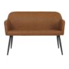 Daniella - Industrial High Back Bench - Black / Camel - Image 5