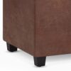 Avalon - Extra Large Storage Ottoman Bench - Distressed Saddle Brown - Image 6