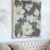 Large Botanical Wall Art Prints, Home Decor For Living Room Dining Room Bedroom Hallway - White / Gray - Image 9