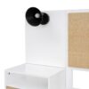 Queen Size Bed Frame With 2 Nightstands Elegant Design With Lamps - White - Image 7