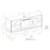 Modern Farmhouse Barn Door Fireplace TV Stand For TVs Up To 65” - Rustic Oak - Image 2
