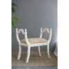 Harlow - Bench, Farmhouse / French Country Style Vanity Chair - Beige / White - Image 5