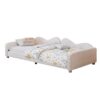 Twin Size Upholstered Daybed, Sherpa Fabric Sofabed With Cloud-Shaped Backrest, No Box - Spring Needed - White - Image 7