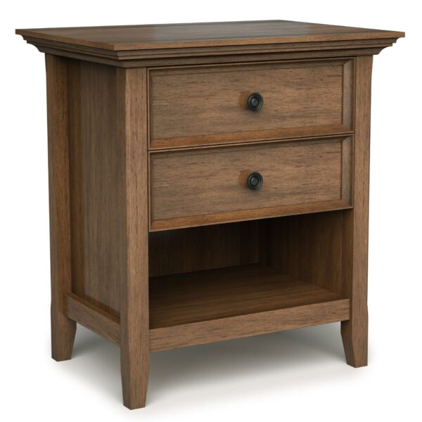 Amherst - Bedside Table - Rustic Natural Aged Brown