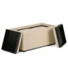 Avalon - 5 Piece Storage Ottoman - Satin Cream - Image 7