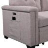 Ashlyn - Reversible Sleeper Sectional Sofa With Storage Chaise, USB Charging Ports And Pocket - Light Gray - Image 3