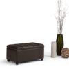 Sienna - Storage Ottoman Bench - Chocolate Brown - Image 8
