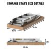 Aluminum Attic Ladder 350-Pound Capacity 22 1 / 2" x 54" Opening 7-10' Ceiling - Metallic Gray - Image 6