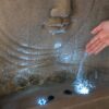 High Sandstone Buddha Fountain, Indoor Outdoor Water Fountain With Light - Beige - Image 5