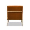 Aerin - Hammered Brass Upholstered Accent Arm Chair - Burnt Orange - Image 2