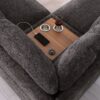Celine - Chenille Fabric Corner Sectional Sofa With Right Facing Chaise, Cupholders, And Charging Ports - Gray - Image 10