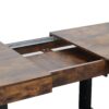 Extendable Dining Room Table For 6 8 10, Modern Farmhouse Wooden Kitchen Expanding Table, Long Large Expandable Dining Room Conference Table - Deep Rustic Brown - Image 7