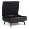 Owen - Coffee Table Storage Ottoman - Distressed Black - Image 3