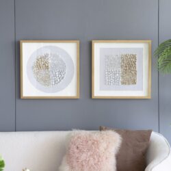 Shadow Box Wall Decor, Wall Decor Accent (Set of 2) - White